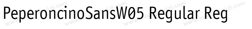 PeperoncinoSansW05 Regular Regular字体转换